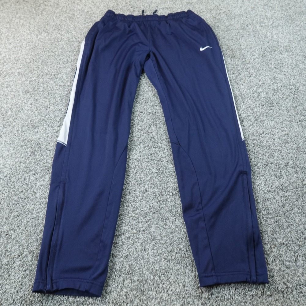 Nike Pants Mens S Blue Swoosh Drawstring Workout Jogger Sweatpants Athletic Gym